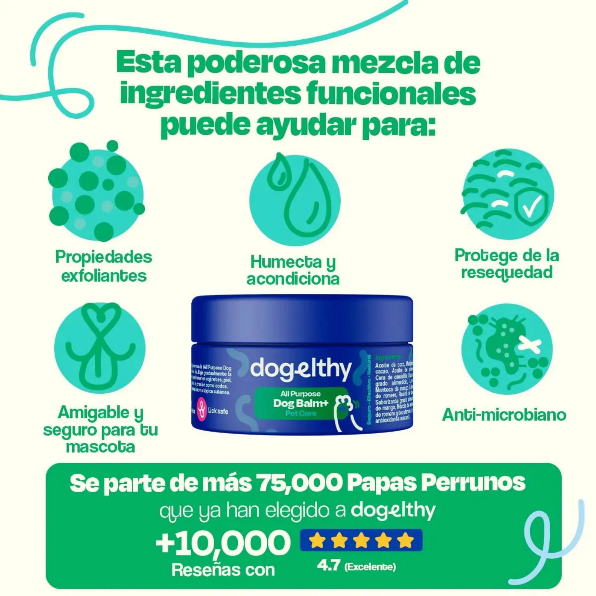Bálsamo para Piel-Nariz- Patitas de Perro - Dog Balm  Tarro 50g